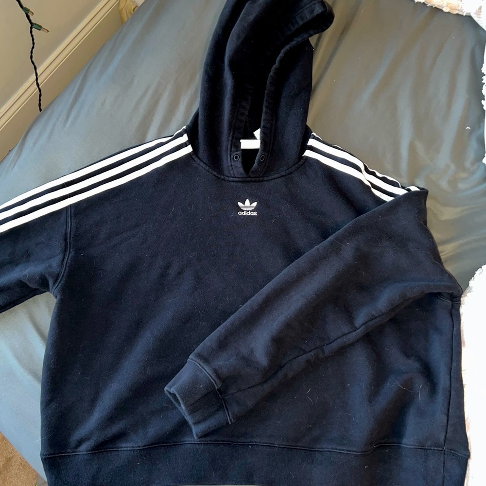 Adidas cropped hoodie, size Large